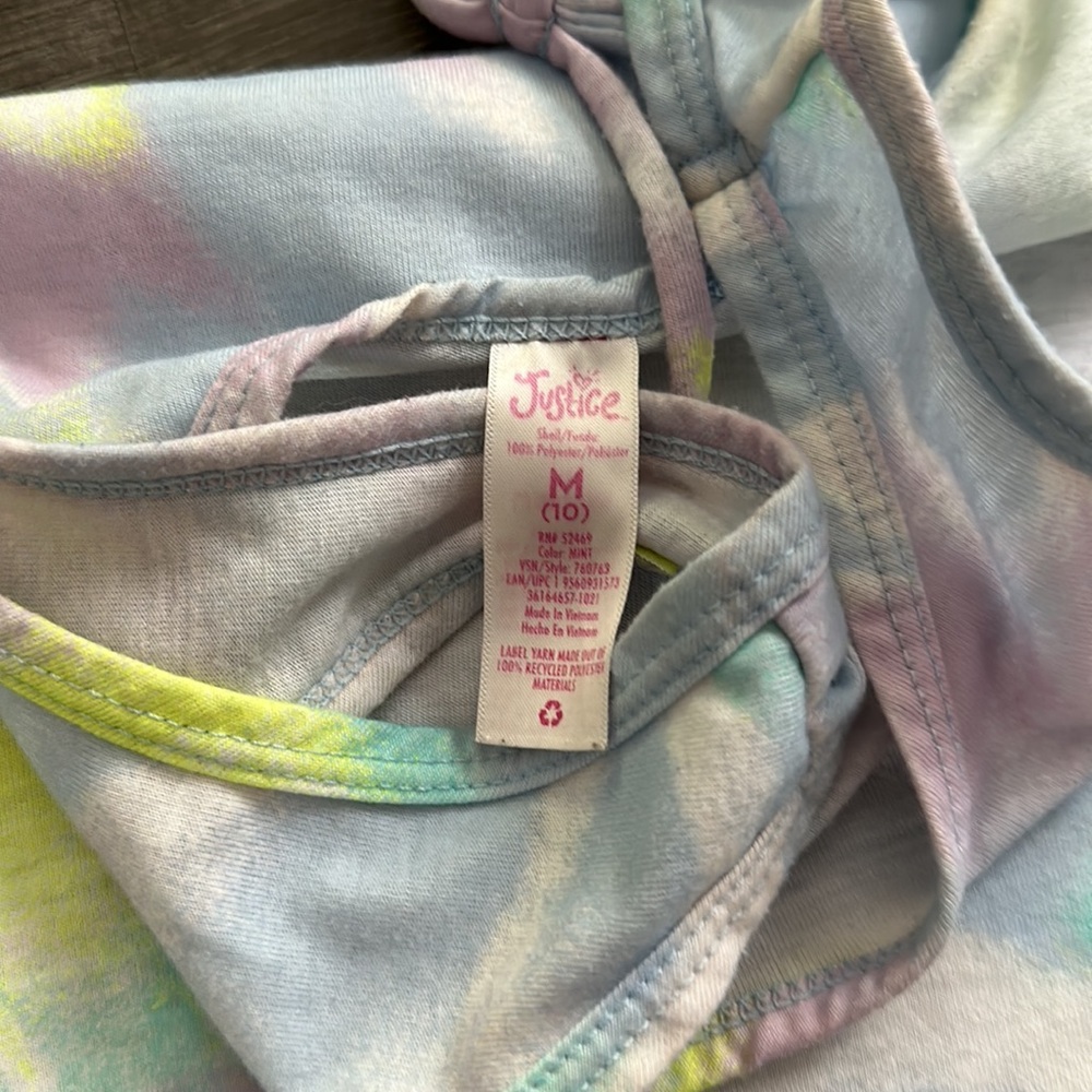 Justice One Piece Swimsuit & Coverup Size 10 M - Picture 4 of 10